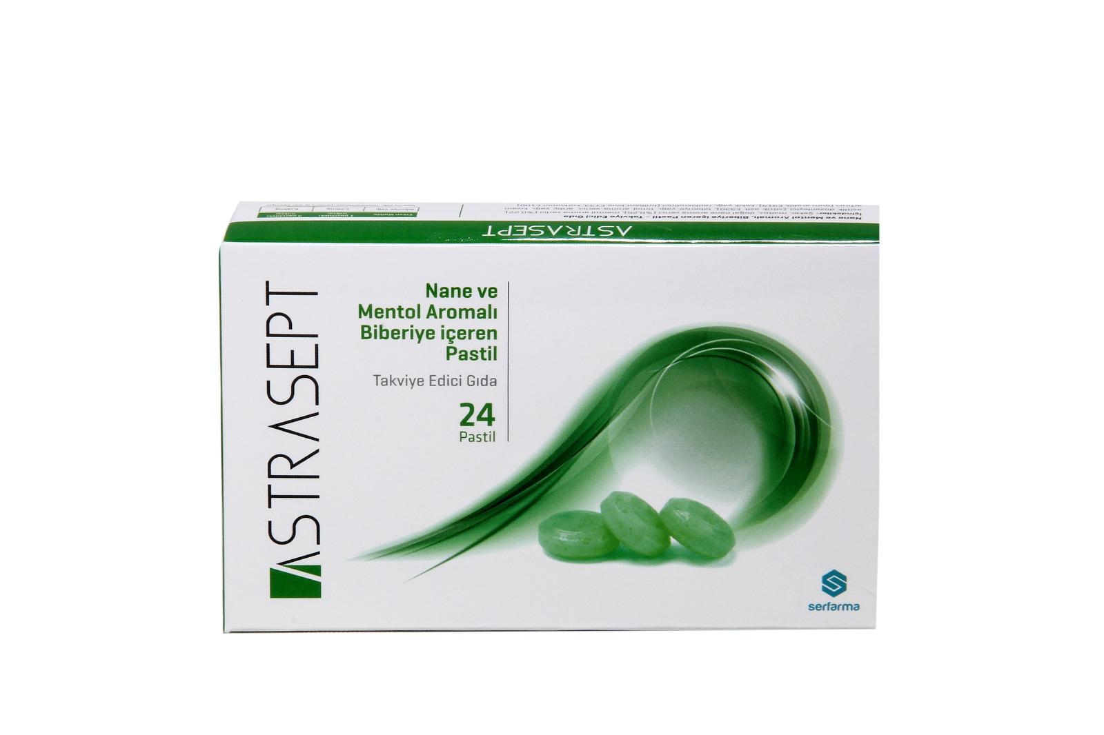 ASTRASEPT PASTİL NANE AROMALI ARDIÇ YAĞI&MENTOL EKSTRAKTLI