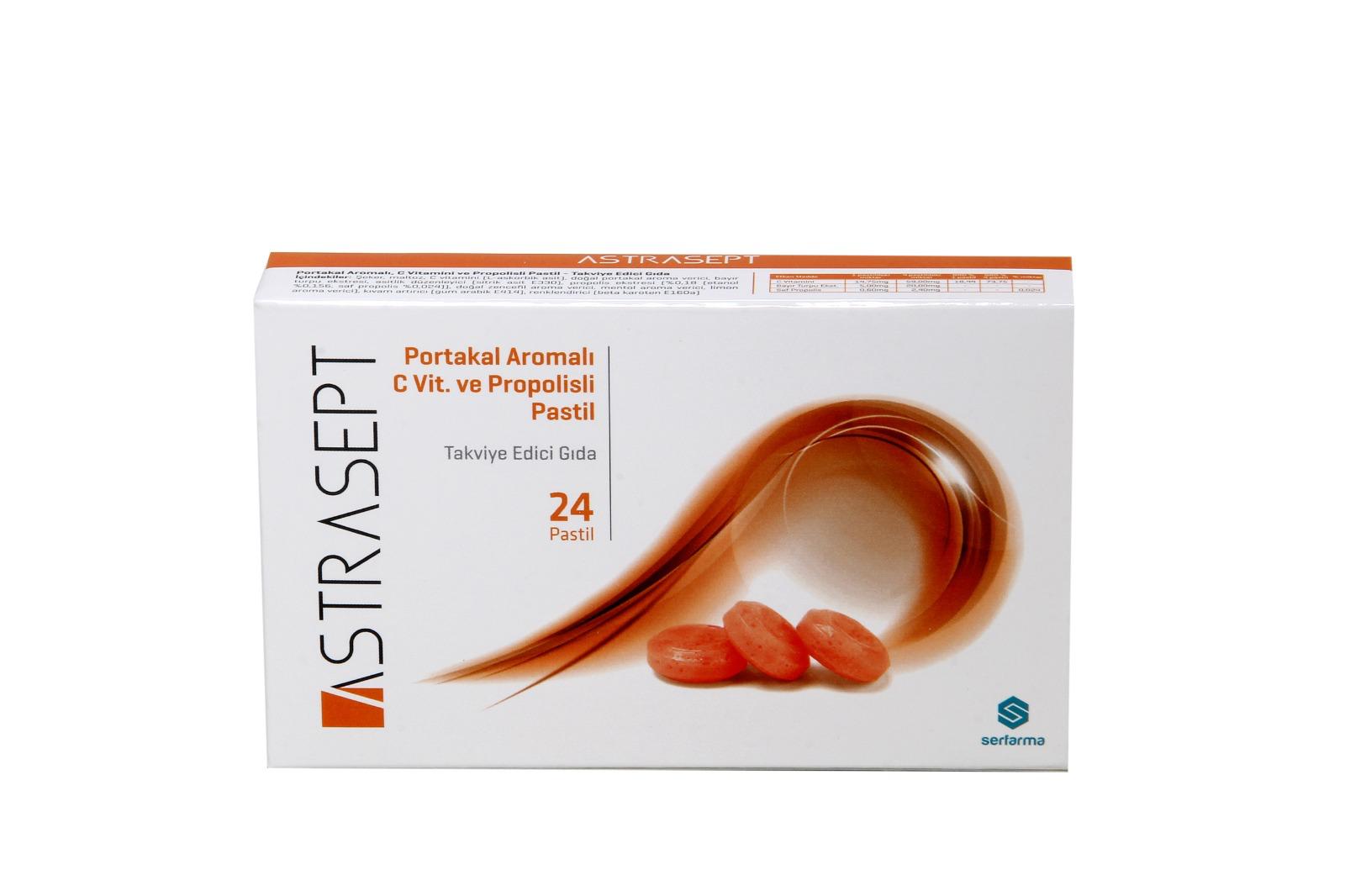 ASTRASEPT PASTİL PORTAKAL AROMALI C VİTAMİNİ&PROPOLİS